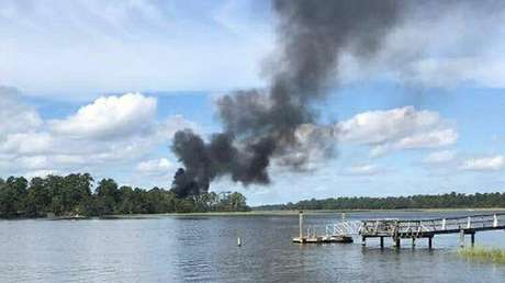 Publican un video desde el lugar del accidente del nuevo cazabombardero estadounidense F-35B