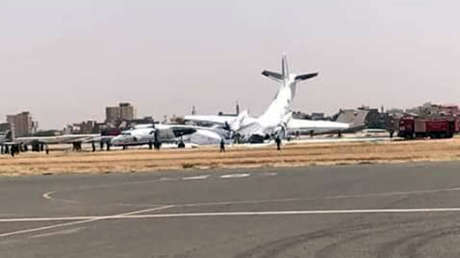 VIDEO: Momento del choque de dos aviones en un aeropuerto de Sudán