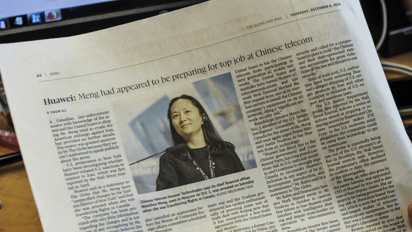 Medios chinos: "Canadá ayudó a unilateralismo y hegemonía de EE.UU. al detener a vicejefa de Huawei"