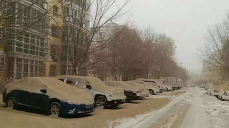 VIDEO: El noroeste de China queda cubierto con nieves que "se asemejan al tiramisú"