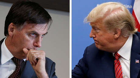 FOTO: El grafiti de un beso entre Bolsonaro y Trump que desapareció a las 48 horas de ser pintado