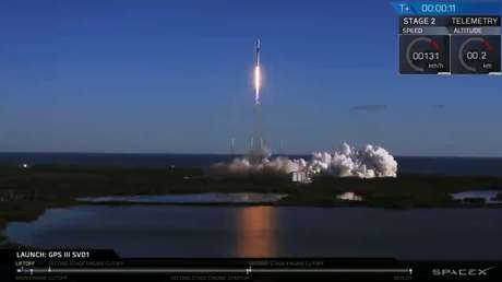 VIDEO: SpaceX pone en órbita el flamante satélite GPS III SV01 de la Fuerza Aérea de Estados Unidos