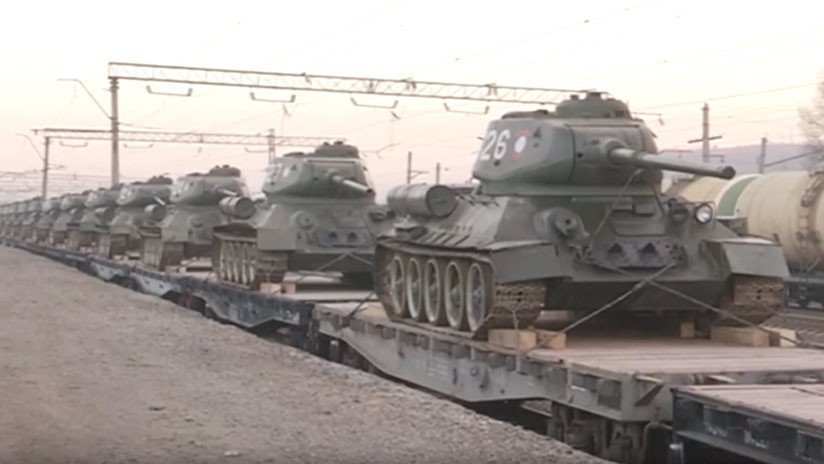 VIDEO: Rusia recibe de Laos 30 legendarios tanques T-34