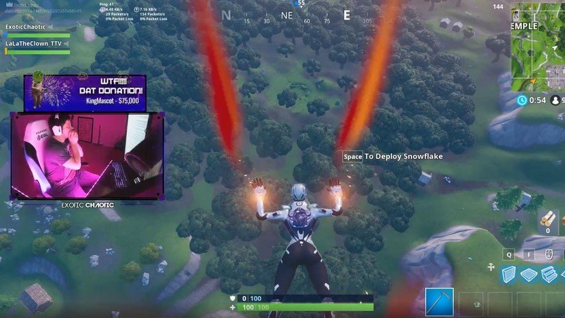 VIDEO: Un 'streamer' de Fortnite recibe una donación récord de 75.000 dólares