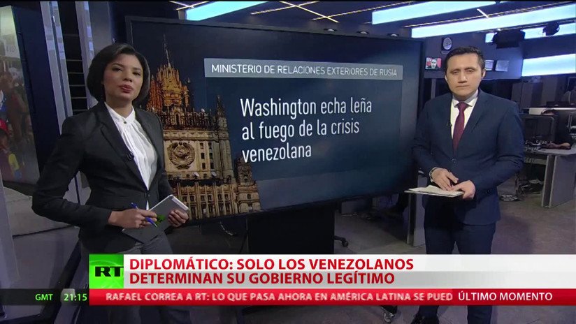 Rusia apoya al Gobierno legítimo de Maduro e insta al diálogo en Venezuela