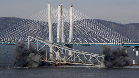 VIDEO: El momento de la demolición de una parte del puente Tappan Zee en Nueva York