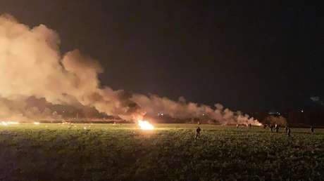 VIDEO: El incendio tras la explosión mortal en un ducto de Pemex en Tlahuelilpan, a vista de pájaro