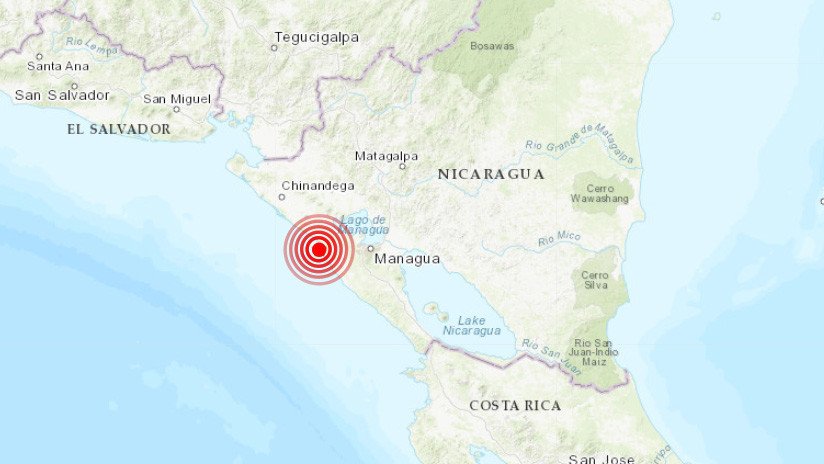 Se registra un terremoto de magnitud 5,3 en Nicaragua