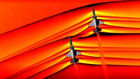 La NASA capta por primera vez la interacción de ondas de choque de aviones supersónicos en pleno vuelo (FOTO, VIDEO)