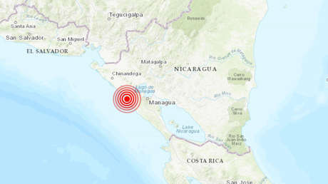 Se registra un terremoto de magnitud 5,3 en Nicaragua