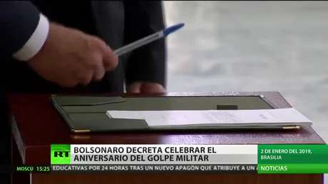 Bolsonaro decreta conmemorar el aniversario del golpe militar en Brasil