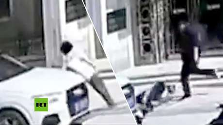 VIDEO: Atropella a una mujer sexagenaria y en vez de disculparse su esposa y él le dan una paliza