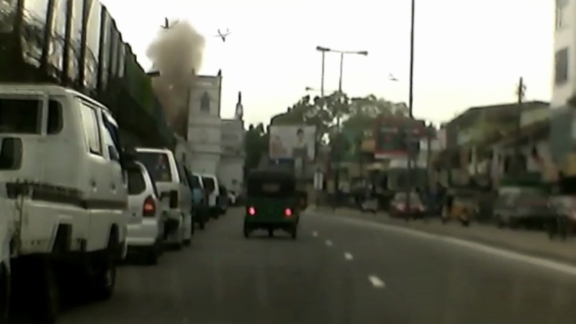 VIDEO: El momento exacto de la explosión en una iglesia de Sri Lanka
