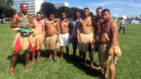 FOTOS: Indígenas brasileños protestan en la capital contra las políticas de Bolsonaro 
