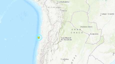 Se registra un sismo de magnitud 5,5 cerca de las costas de Chile
