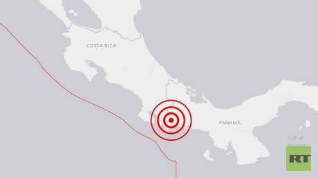 Se registra sismo de magnitud 6,1 en la frontera de Panamá y Costa Rica
