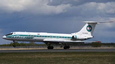 El icónico avión Túpolev Tu-134 realiza su último vuelo en Rusia