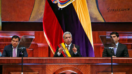 Lenín Moreno ofreció su segundo Informe a la Nación en medio de protestas