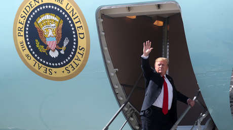 Trump utiliza el avión presidencial para hacer campaña electoral (algo que criticó a Obama)
