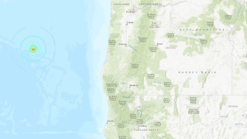 Cuatro sismos seguidos se producen cerca de la costa de Oregón