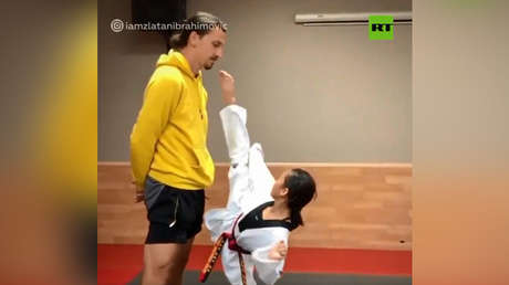 VIDEO: Una niña lanza una patada de taekwondo a la barbilla de Zlatan Ibrahimovic