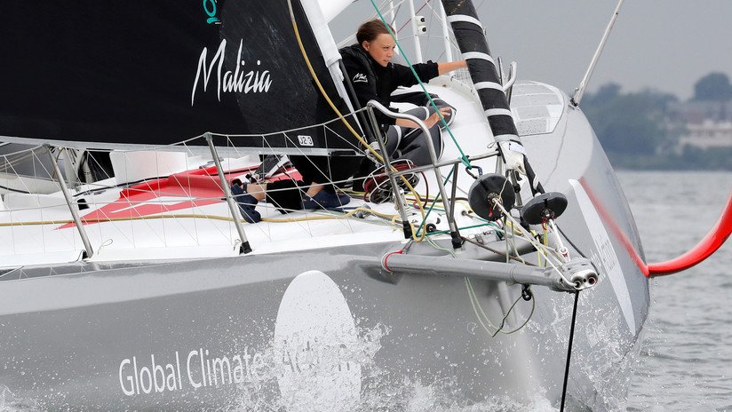 La activista climática Greta Thunberg llega a Nueva York, tras cruzar el Atlántico en un velero ecológico