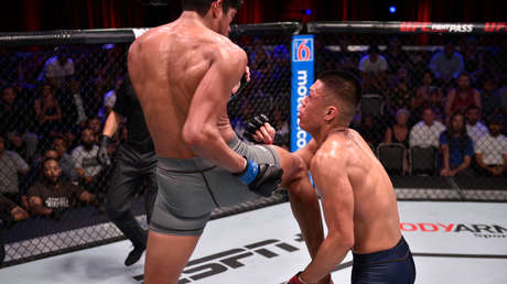 VIDEO: Luchador estadounidense se abre camino a la UFC al noquear a su rival con un impresionante rodillazo volador