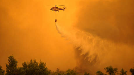 Un voraz incendio arrasa una isla de Grecia declarada reserva natural