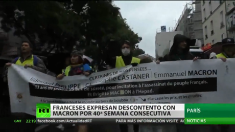 Los 'chalecos amarillos' expresan su descontento con Macron por 40.ª semana consecutiva