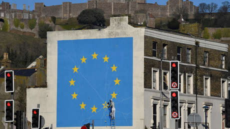 FOTOS: Desaparece el famoso mural de Banksy sobre el Brexit