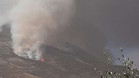 VIDEO: Un barco huye a toda velocidad de una enorme ola de humo y cenizas tras la erupción del volcán Estrómboli