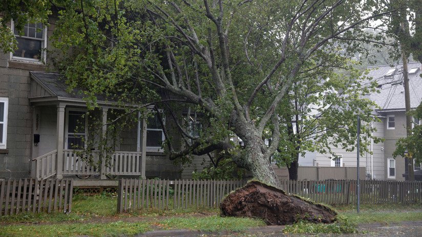 PRIMERAS IMÁGENES: Dorian derriba una grúa y causa daños e inundaciones en Canadá