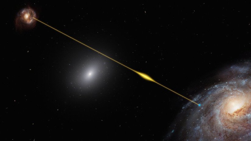 Observan por primera vez el halo de gas 'invisible' que rodea a una galaxia masiva a 4.000 millones de años luz