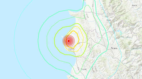 Primeras imágenes: El 'terremoto doble' en Albania "causa pánico entre los ciudadanos"