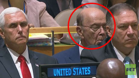 VIDEO: El secretario de Comercio de EE.UU. se queda dormido durante el discurso de Trump