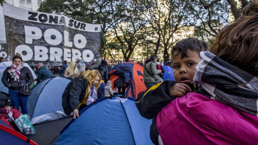 Organizaciones sociales de Argentina vuelven a marchar en Buenos Aires "contra el hambre y la pobreza"