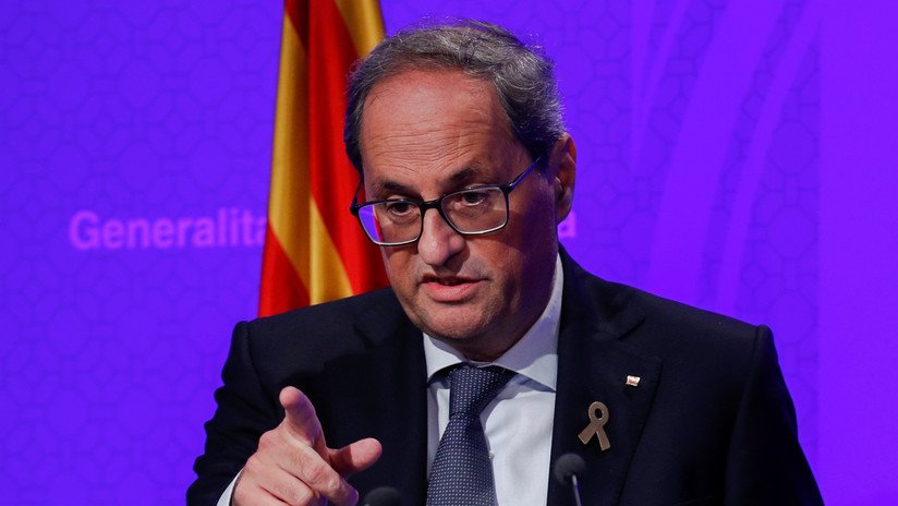 "El independentismo construye, no destroza": Quim Torra condena la violencia en Cataluña y llama a la protesta pacífica