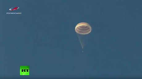 VIDEO: La nave espacial Soyuz MS-12 regresa a la Tierra