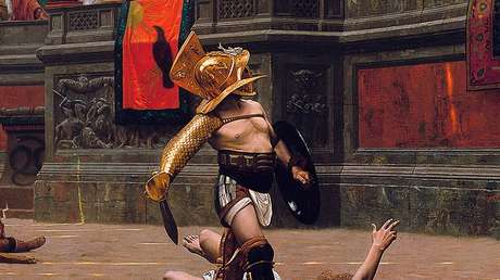 FOTO: Hallan en una antigua taberna de Pompeya un fresco "extremadamente realista" de gladiadores