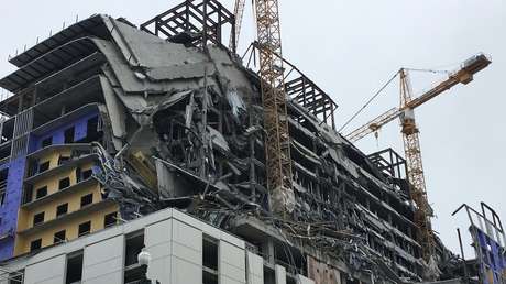 FOTOS, VIDEO: Momento del colapso de un hotel en EE.UU. que dejó al menos un muerto y varios heridos