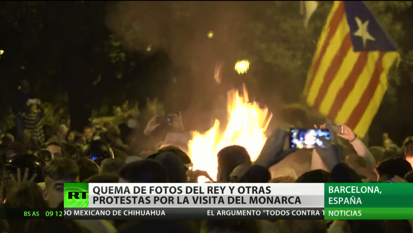 Jornada de protestas en Barcelona por la visita del rey Felipe VI