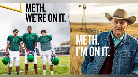 "Metidos en la metanfetamina": Una campaña antidrogas de 500.000 dólares en EE.UU. muestra a ancianos y niños que repiten el raro eslogan