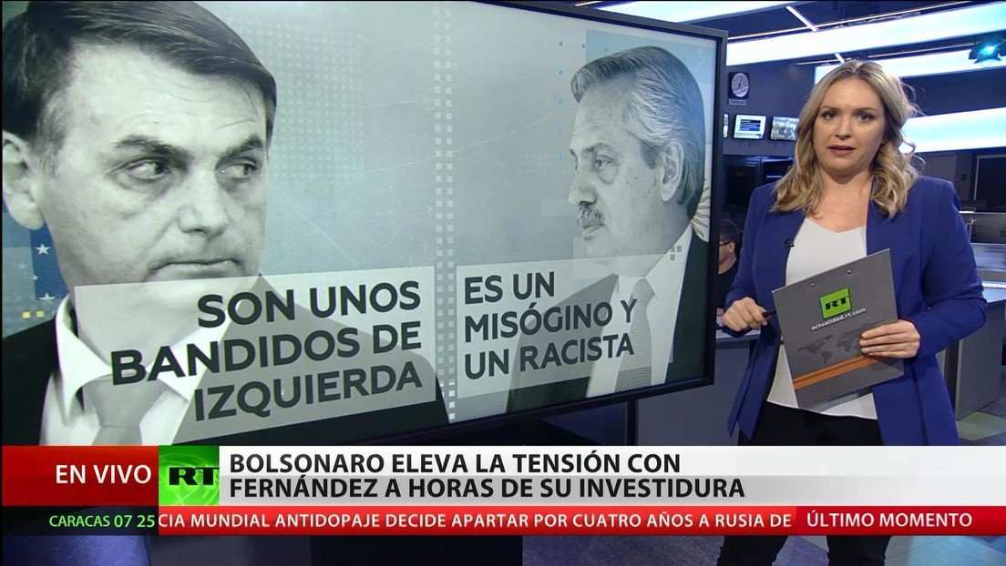 Bolsonaro eleva la tensión con Alberto Fernández a horas de su investidura