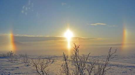 VIDEO: El raro fenómeno natural de los 'tres soles' sorprende a una ciudad china