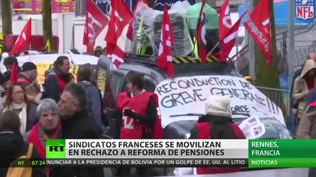 Sindicatos de Francia se movilizan contra la reforma de pensiones y las condiciones de trabajo