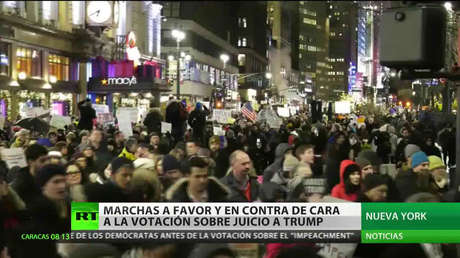 Marchas a favor y en contra de cara a la votación sobre el juicio a Trump