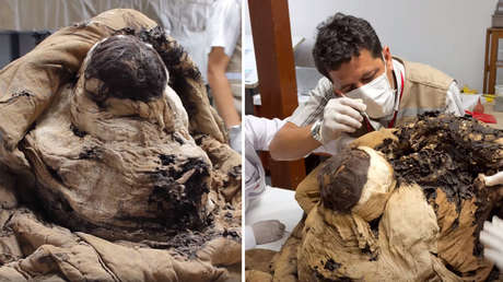 VIDEO: Abren un fardo funerario de la nobleza inca del complejo arqueológico peruano de Túcume