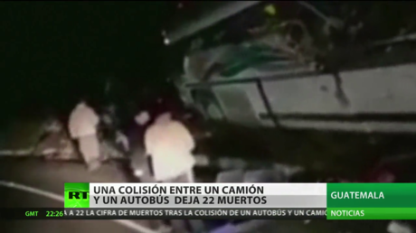 Una colisión entre un camión y un autobús deja 22 muertos en Guatemala