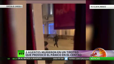 Dos agentes murieron en un tiroteo que provocó el pánico en el centro de Moscú