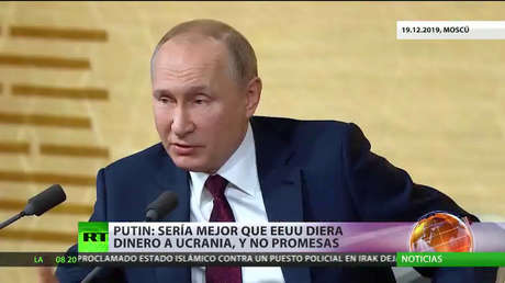 Vladímir Putin contesta a las preguntas de periodistas por más de cuatro horas